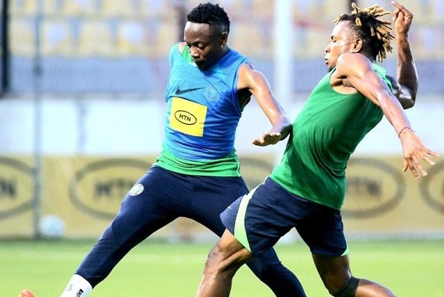 Super Eagles captain Ahmed Musa (left) has parted ways with Turkish club Sivasspor, with the side reportedly owing him six months' wages. 