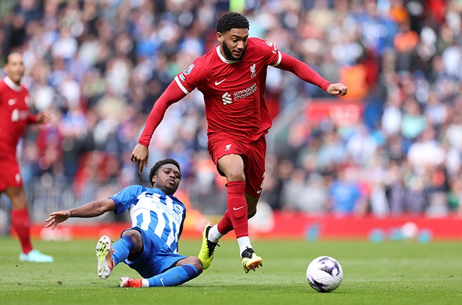 Joe Gomez of Liverpool in action against Brighton (Alex Livesey/Getty Images)