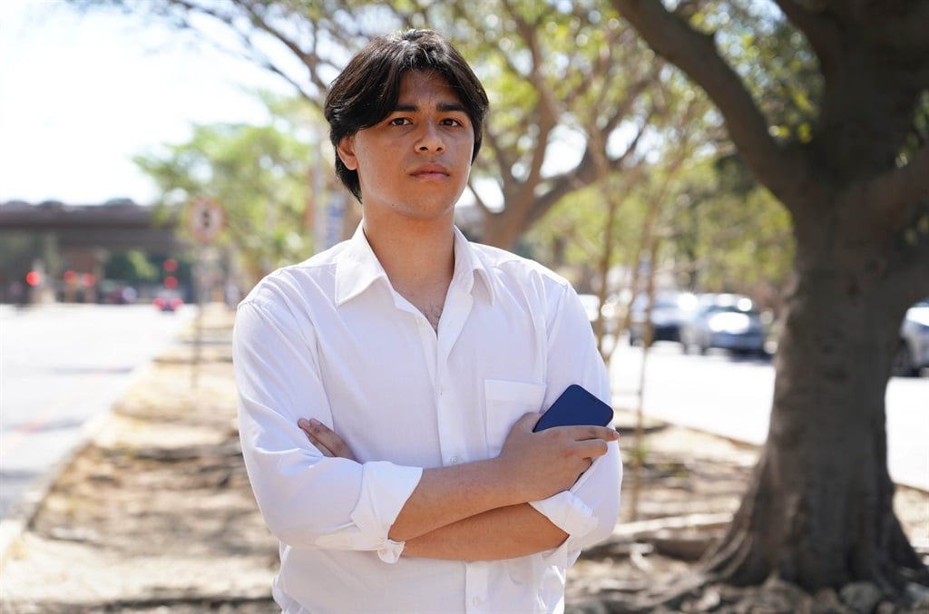19-year-old UCT law student, Thaafir Mustapha, is taking the lead in mobilizing 4.3 million registered young voters for the upcoming national and provincial elections in May. (Bertram Malgas/ News24)