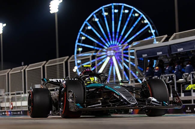 Lewis Hamilton of Mercedes AMG driving during practice ahead of the 2024 Bahrain Grand Prix. (Photo by Kym Illman/Getty Images)