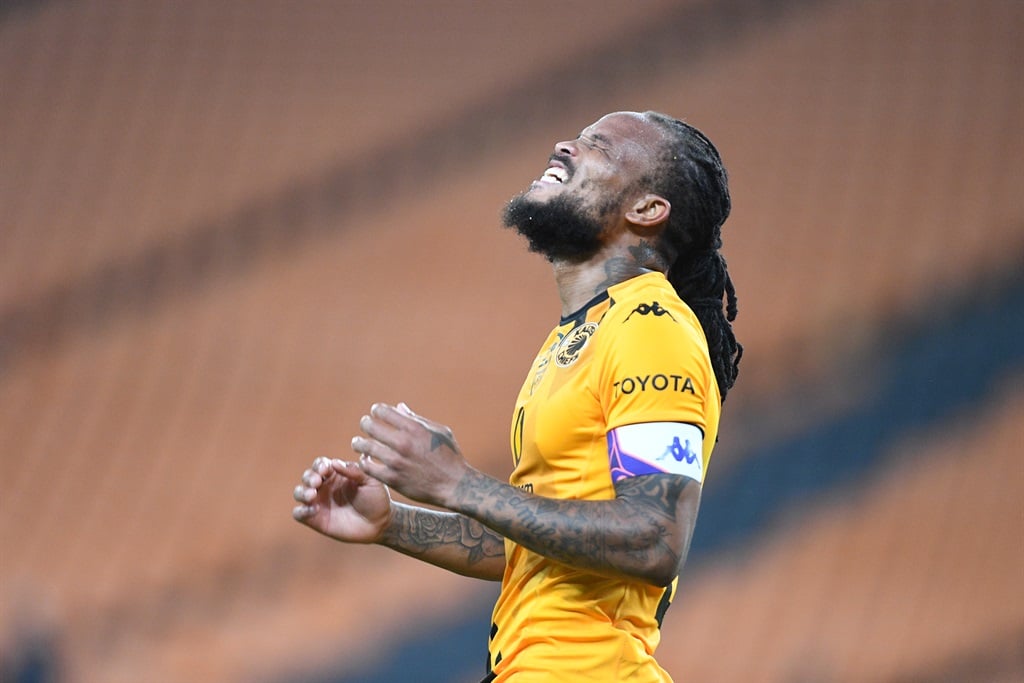 Edmilson Dove was sent off for the second time this season when Kaizer Chiefs faced TS Galaxy at Peter Mokaba Stadium. (Photo by Lefty Shivambu/Gallo Images)