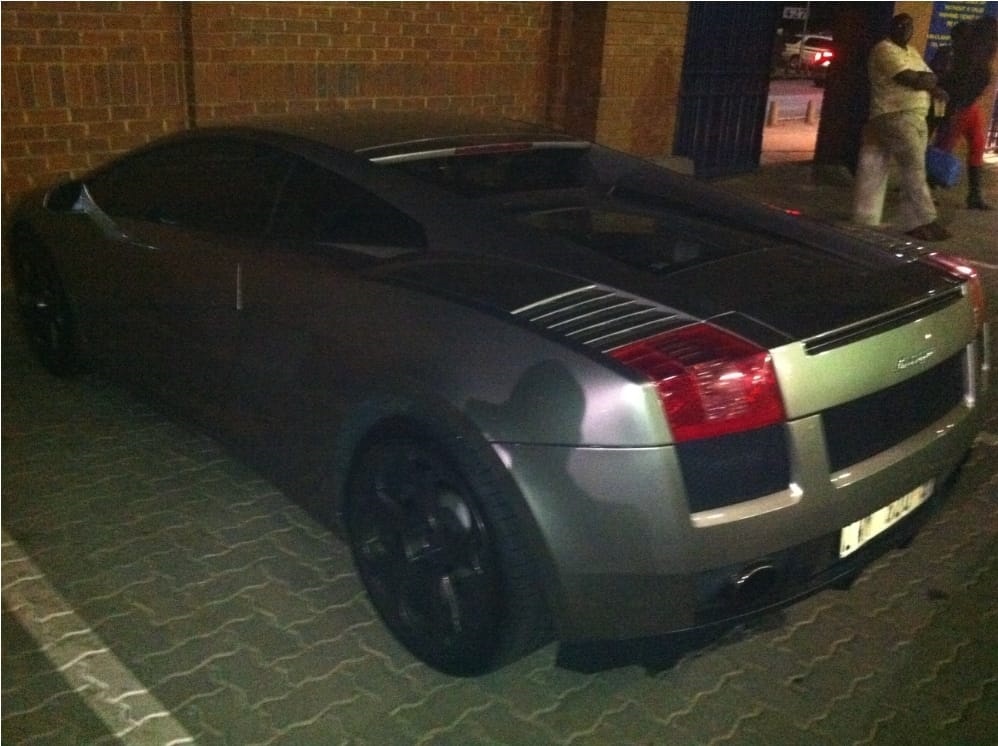 Steve Komphela was rocked up in this car for a soccer match in Pretoria.