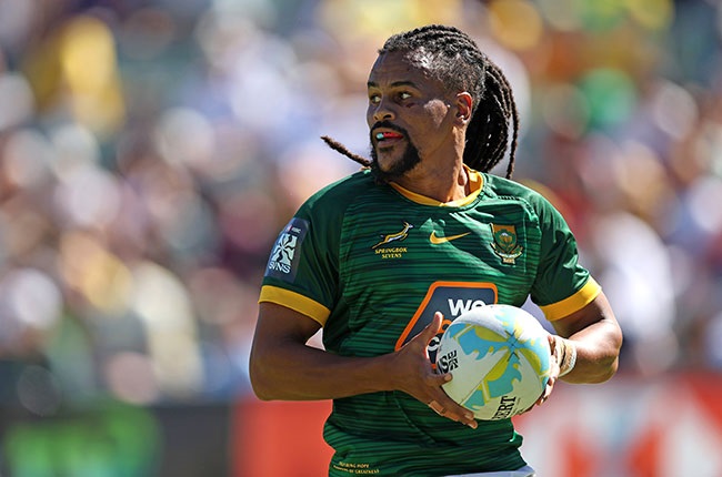 Springbok Sevens star Selvyn Davids runs in for a try at the SVNS Series. (Paul Kane/Getty Images) 