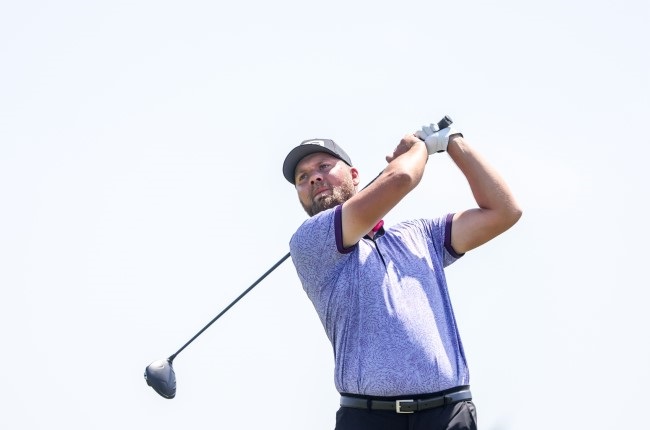 England golfer Daniel Brown is joint leader going into Sunday's final round of the SDC Championship at St Francis Links. (Photo by Sunshine Tour/Gallo Images)