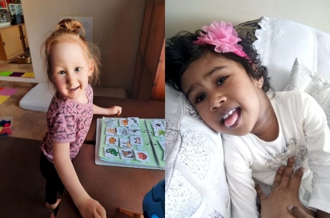Liesl Harms (left) was 16 months old when she was diagnosed with Phelan-McDermid syndrome. Zephira Chetty, who also has the rare disorder, was given five years to live. (PHOTO: Supplied) 