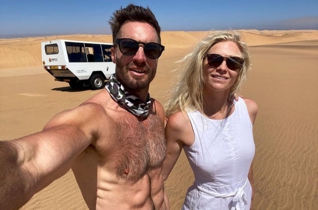Marisia and Mark visiting Namibia for the first time. (PHOTO: Marc Buckner / Instagram)