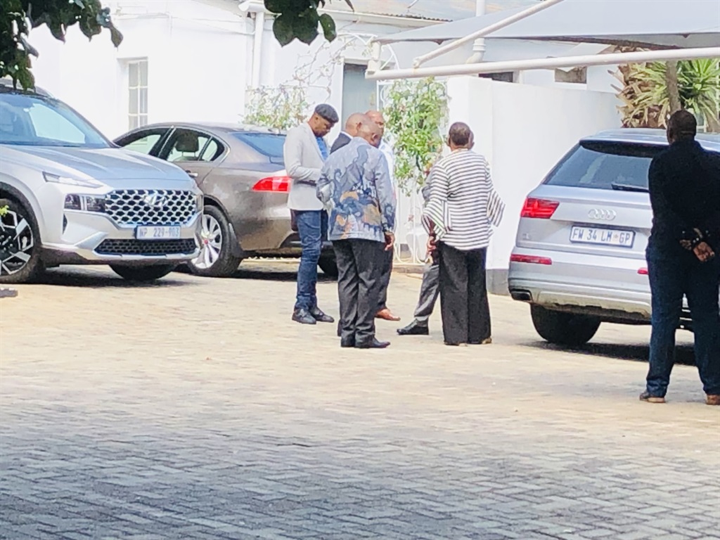 Officials from the ministry of higher education and UJ senior management team visited the family of the dead student at a guest house in Auckland Park, Joburg. Photo by Sylvester Sibiya