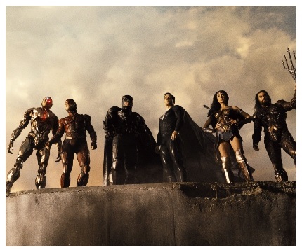 Super team: (from left) Ray Fisher, Ezra Miller, Ben Affleck, Henry Cavill, Gal Gadot and Jason Momoa star in Zack Snyder’s Justice League. (PHOTO: Warner Bros.)