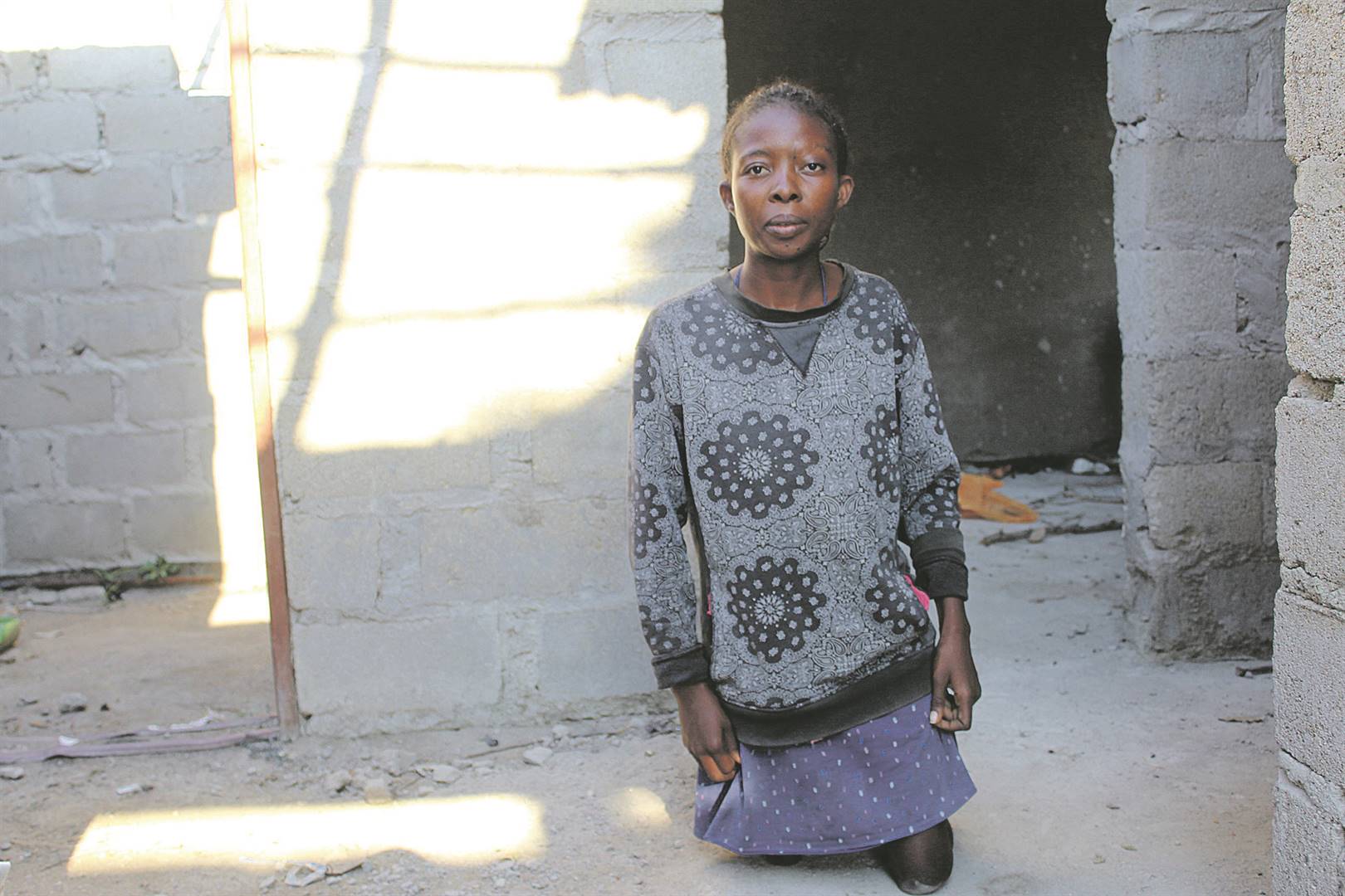 Nokwazi Ngobeni was born with short legs and she can’t use her wheelchair in the village.    Photo by Tlangelani khosa