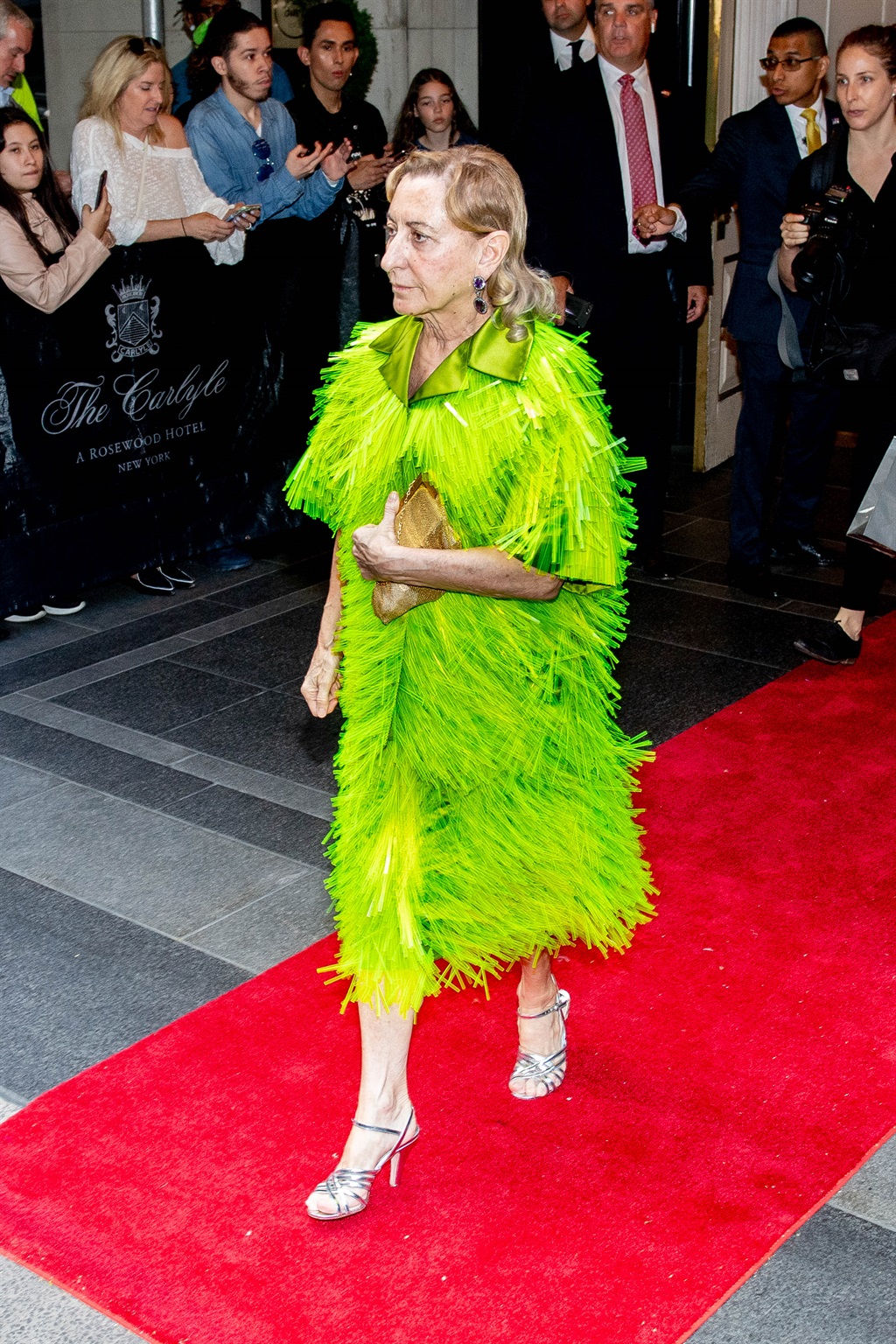 NEW YORK, NY - MAY 07:  Miuccia Prada departs the 
