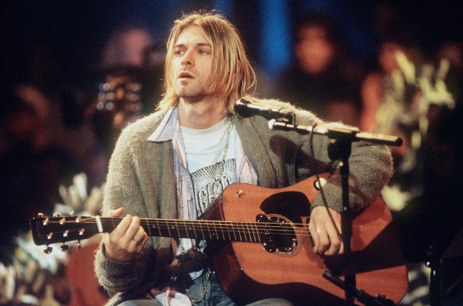 Six strands of the Nirvana frontman Kurt Cobain's (seen in November 1993) signature long blonde hair recently sold for a whopping $14 145 in an auction. (CREDIT: Gallo Images / Getty Images)