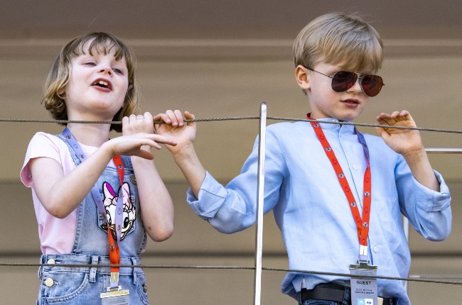 Princess Gabriella and Prince Jacques of Monaco looked adorable while attending an electric car world-championship race in
Monte Carlo. (PHOTO: Gallo Images / Getty Images)