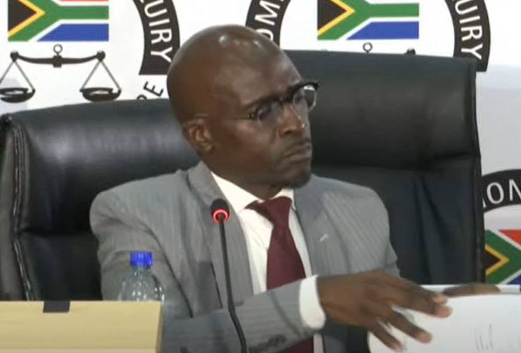 Former Minister Malusi Gigaba testifying before the Zondo Commission. Photo: Screenshot