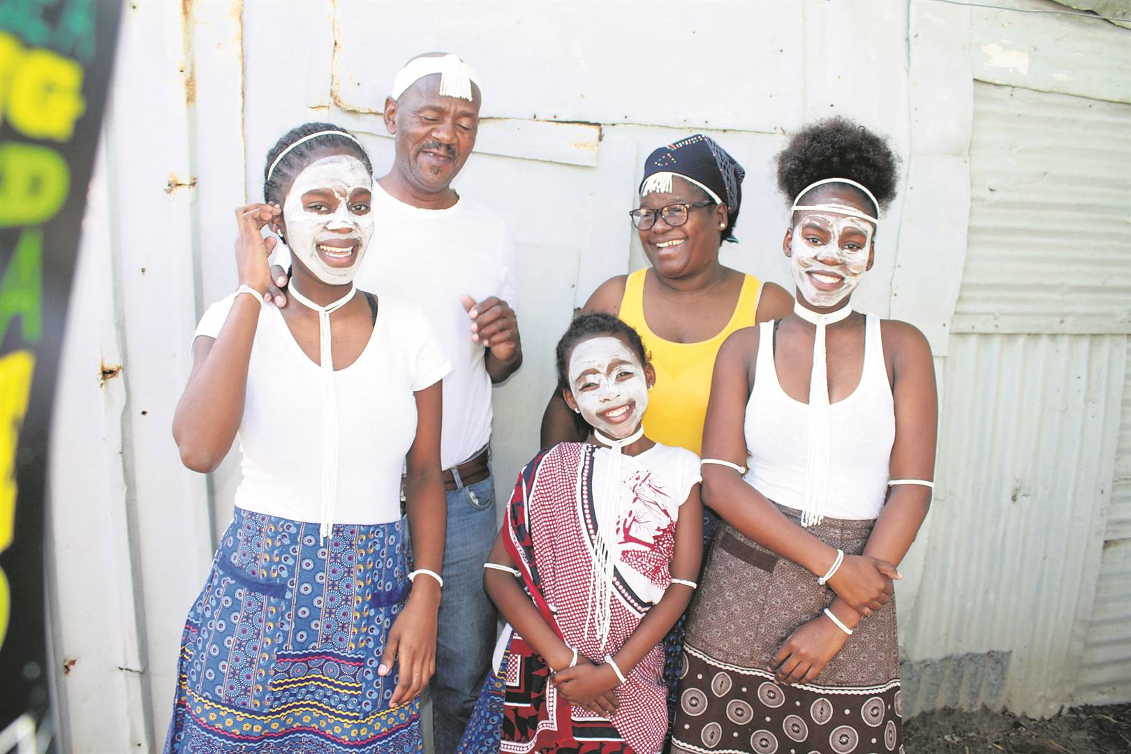 Silumnko ‘Jongithongo’ Tuswa with his wife Noxhanti ‘Ntombes’ilawu’ and their kids Anovuyo ‘Lihlume’, Athenkosi ‘Ahlume’ Iminathi ‘Azazole’ all share an indumba in their home in Philippi.                        Photos by Lindile Mbontsi