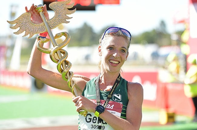 Gerda Steyn, winner of the 94th Comrades Marathon on 9 June 2019 in Durban. (Photo by Anesh Debiky/Gallo Images)