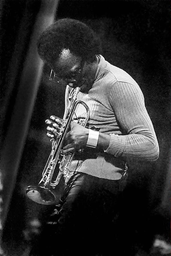 Musical chameleon: Miles Davis performing in 1971.