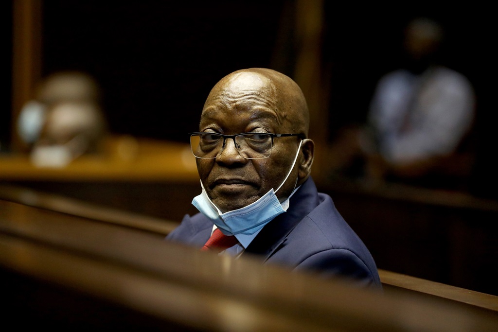 Former president Jacob Zuma in the Pietermaritzburg High Court.