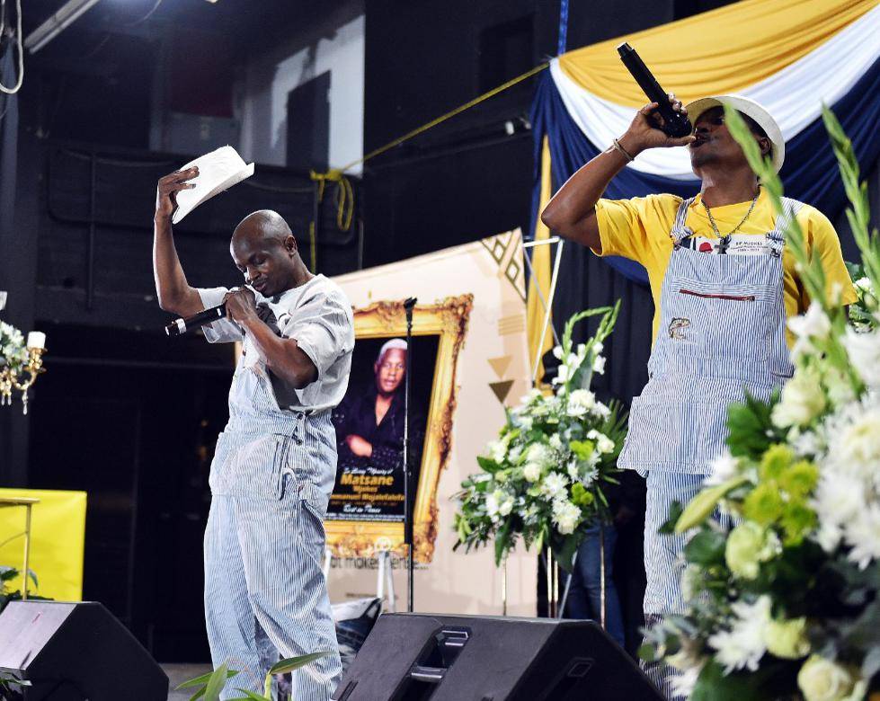 Friends and family paid tribute to late Trompies member Emmanuel ‘Mjokes’ Matsane yesterday.         Photo by Christopher Moagi