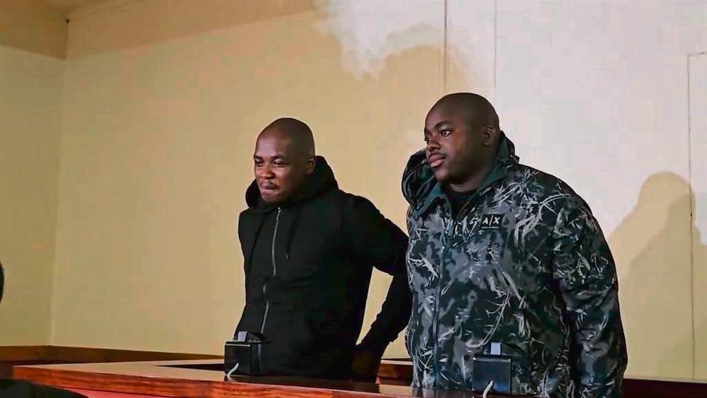 The suspects, Siyabonga Ndimande and Melusi Ndimane appeared at the Manzini Magistrates Court in Eswatini on yesterday. Photo by Times of Eswatini