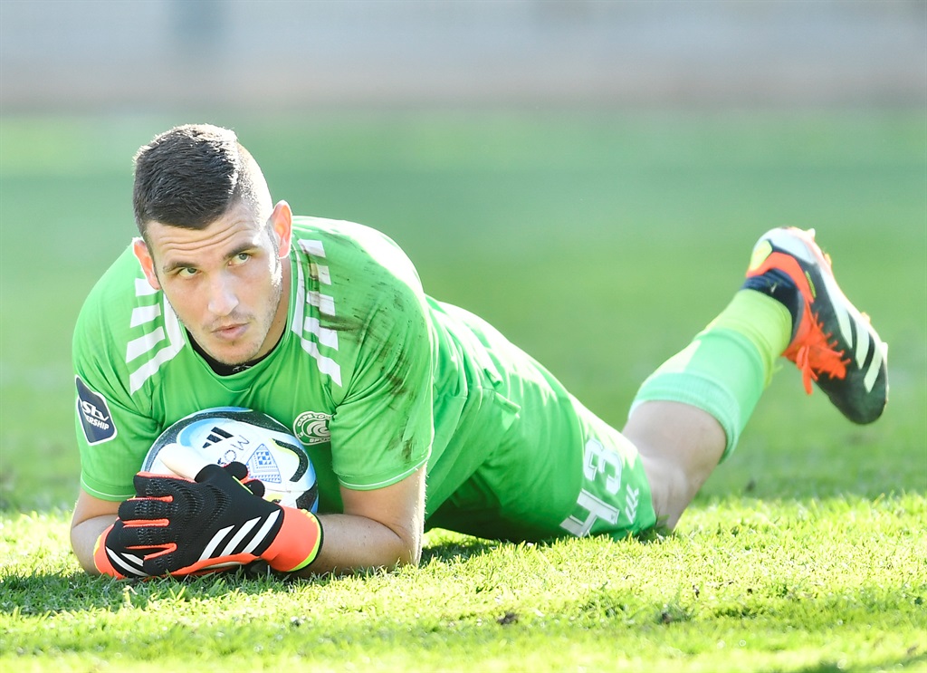 CAPE TOWN, SOUTH AFRICA - MARCH 03: Neil Boshoff of CT Spurs during the DStv Premiership match between Cape Town Spurs and TS Galaxy at Athlone Stadium on March 03, 2024 in Cape Town, South Africa. (Photo by Ashley Vlotman/Gallo Images)