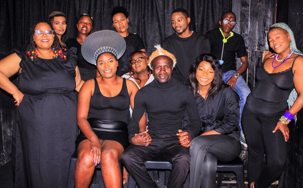 Comedian Noko Moswete (left, front) with the cast of The Revenge Of The Lord will perform in Limpopo later this month. 