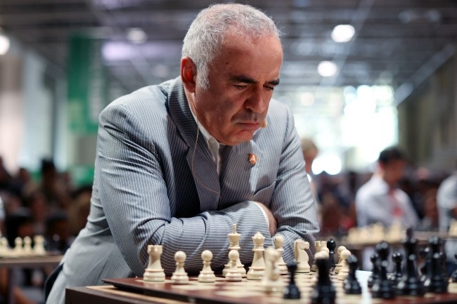 Garry Kasparov during day two of Collision 2022 at Enercare Centre in Toronto, Canada. (Carlos Osorio/Sportsfile for Collision via Getty Images)