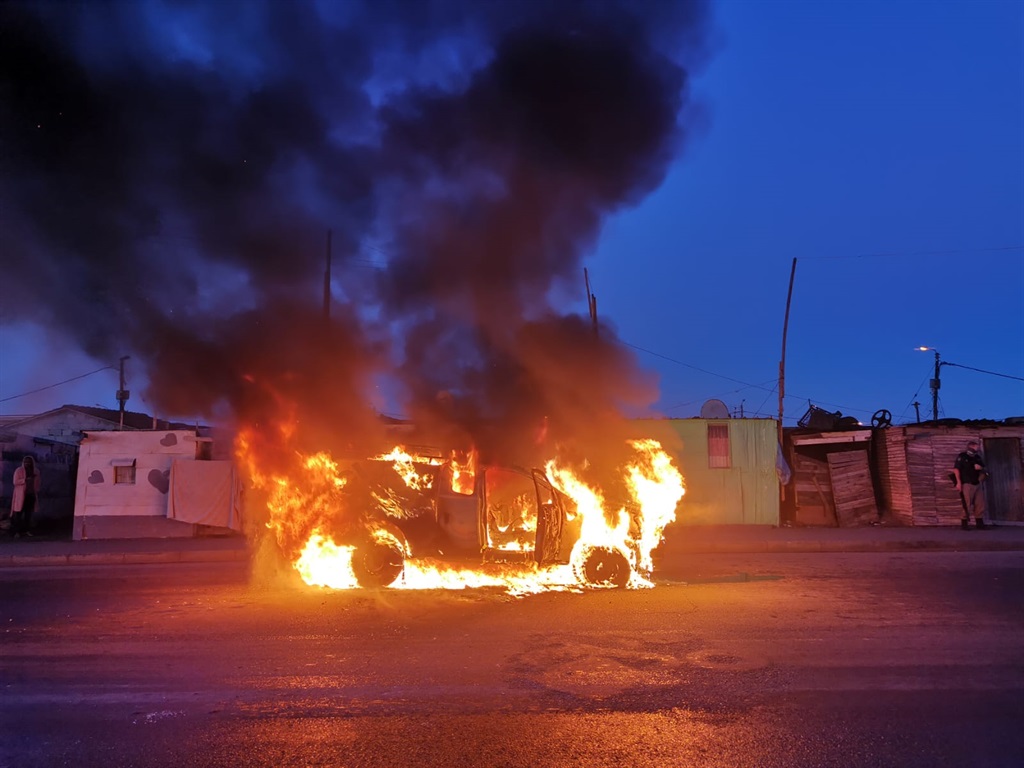Seven vehicles were set alight in Nyanga on Wednesday morning, in ongoing tensions between the taxi industry and traffic officials.