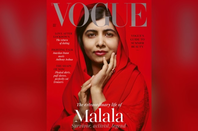 Children's rights activist Malala Yousafzai graces the July issue of British Vogue. (PHOTO: Vogue)