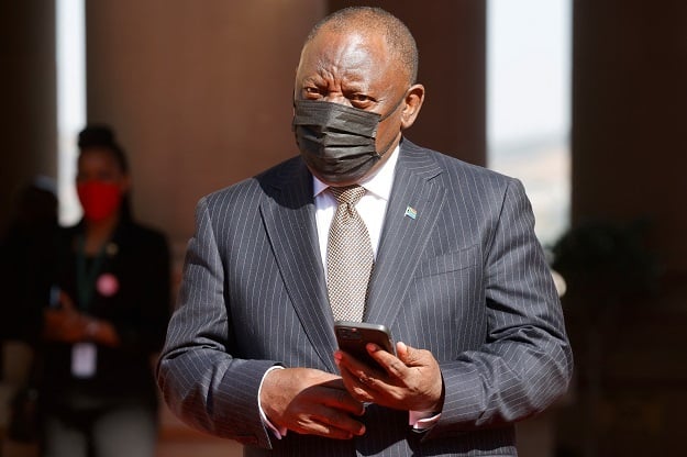 Cyril Ramaphosa pictured at the Union Buildings. 