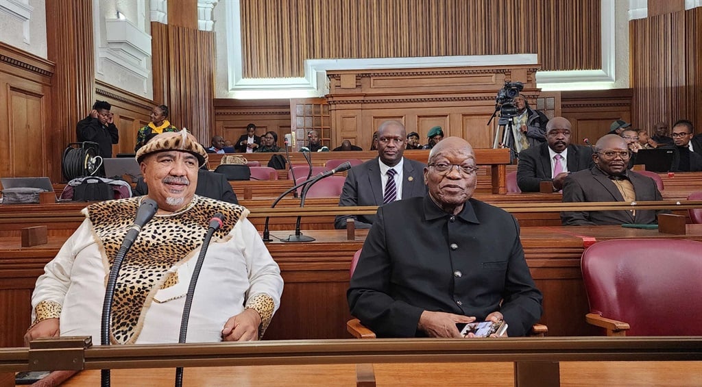 Former president Jacob Zuma at the Electoral Court sitting in the Gauteng High Court in Johannesburg on Monday. (Amanda Khoza/News24)