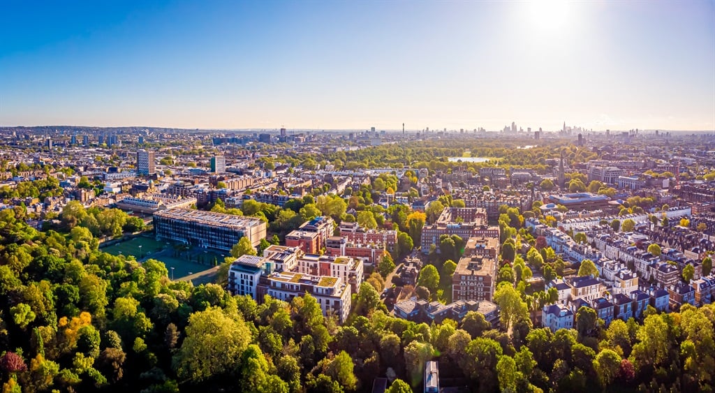 Aerial view of Kensington in the morning, London, UK. (Alexey Fedorov, Getty Images)