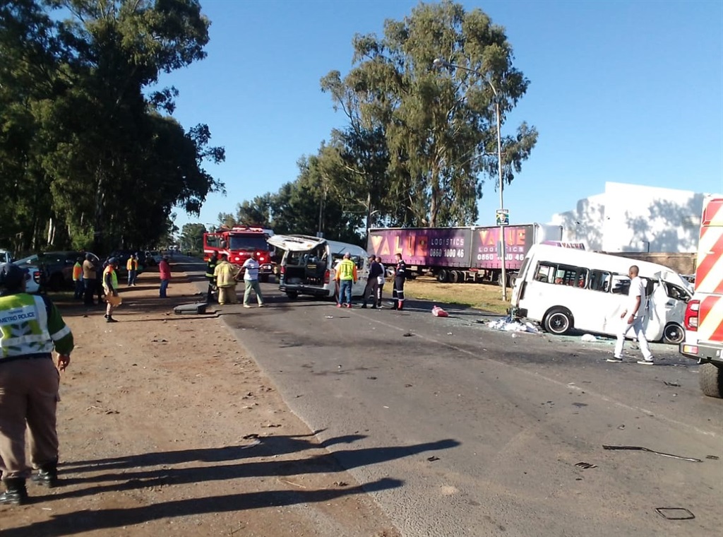One woman died while 35 people were injured when two taxis collided. 
