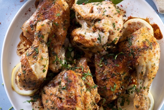 Juicy marinated oven-roasted chicken | You