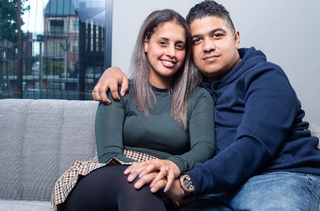 Nadine Abrahams was surprised by boyfriend Martin Martinus when he went all out to propose to her by hiring actors to recreate her favourite film. (Photo: Supplied)