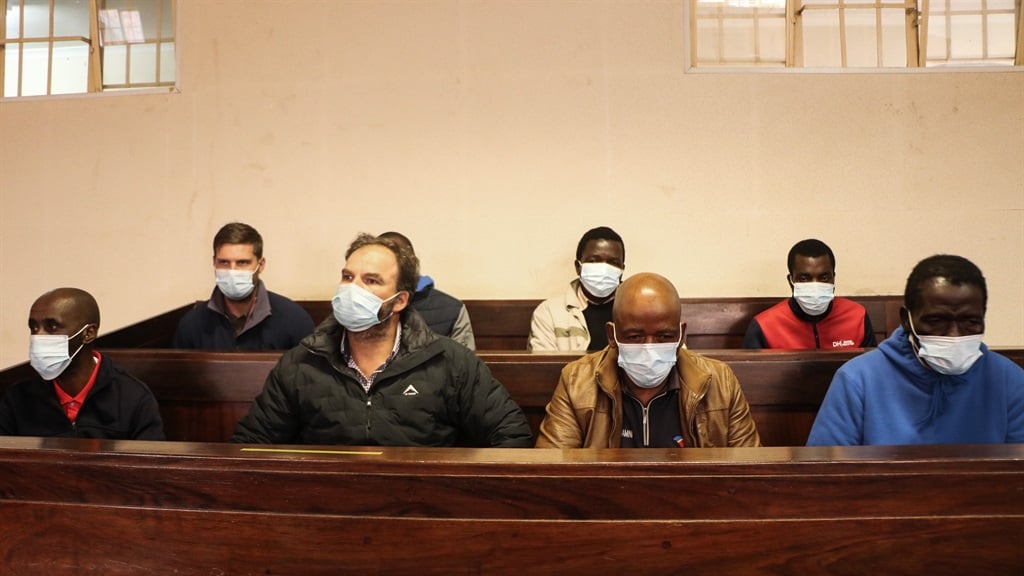 Eight men accused of the murder of Sifiso Thwala and Musa Nene on Pampoenkraal farm in August 2020 appear in court. 