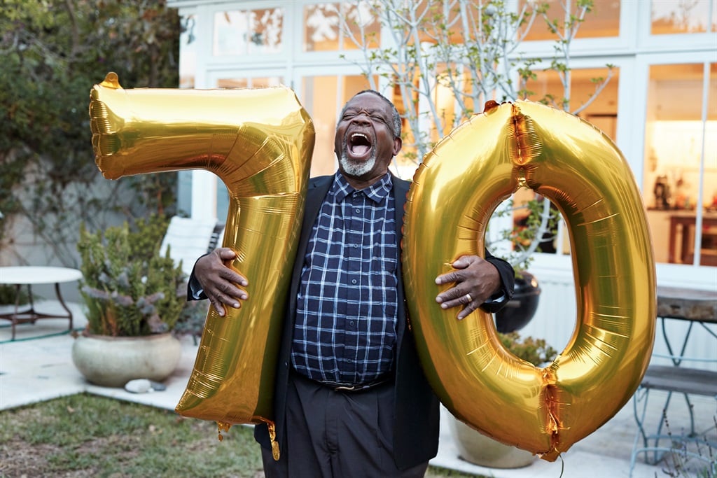 Man celebrating his 70th birthday.