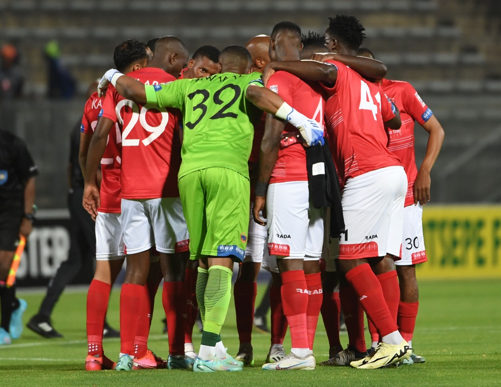PRETORIA, SOUTH AFRICA - MARCH 09: Chippa United during the DStv Premiership match between Mamelodi Sundowns and Chippa United at Lucas Masterpieces Moripe Stadium on March 09, 2024 in Pretoria, South Africa. (Photo by Lee Warren/Gallo Images)