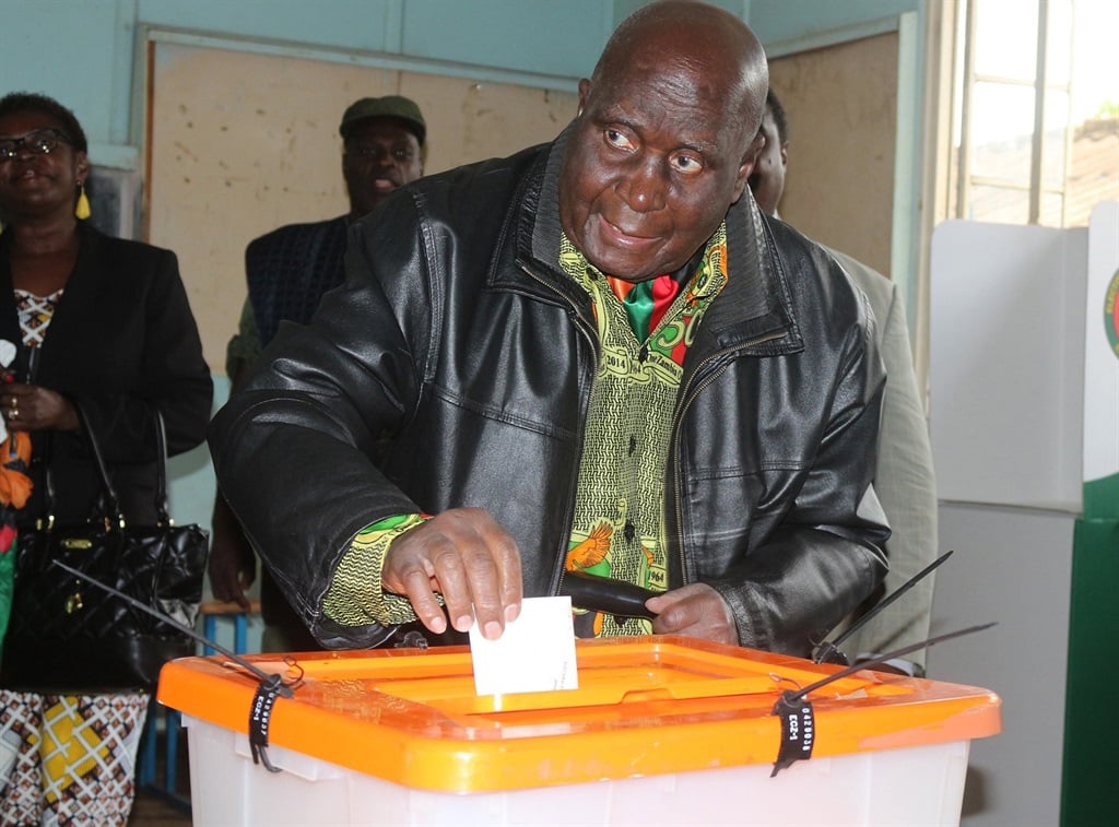 LUSAKA, ZAMBIA - JANUARY 20: Former President of Z