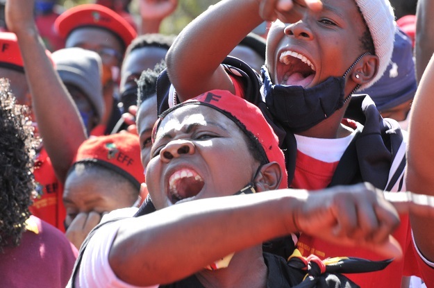 CENTURION, SOUTH AFRICA - JUNE 16: EFF supporters 
