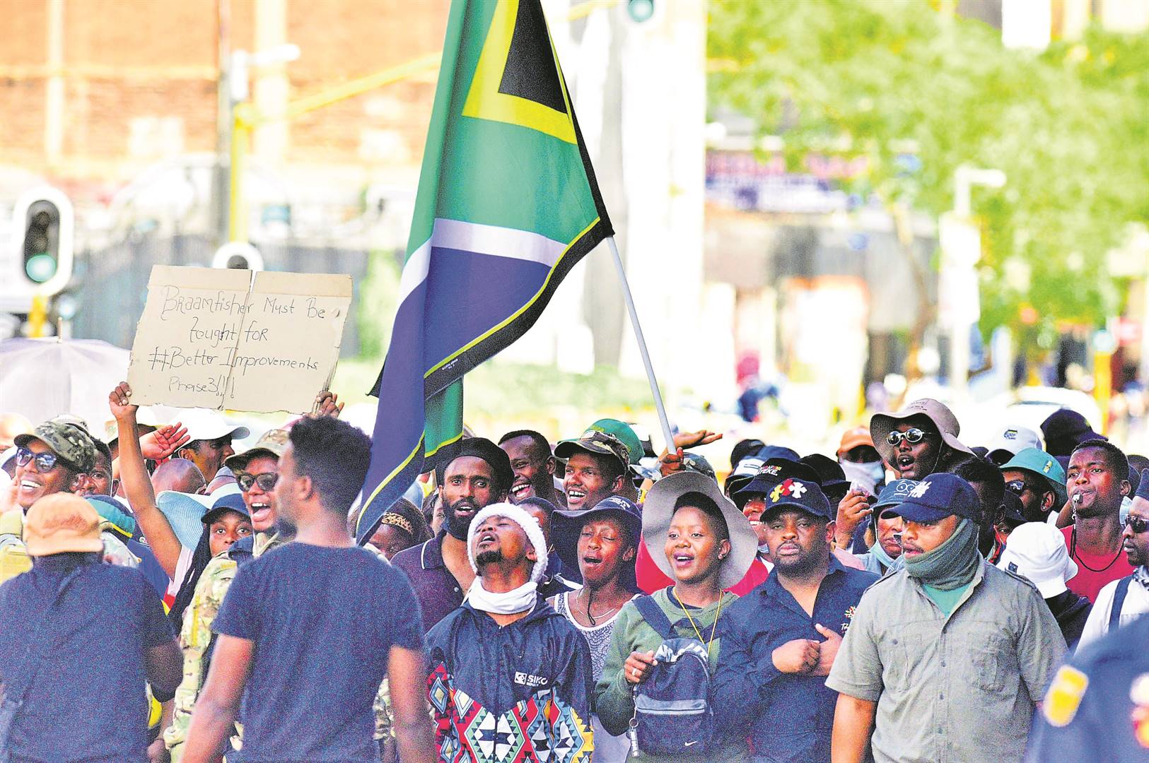 Members of Soweto Parliament embarked on a march yesterday, saying that they wanted to reclaim the city and country from illegal immigrants.            Photo by Lucky Morajane