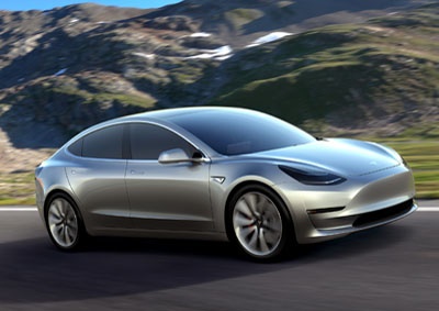 <B>DEMAND FOR THE TESLA MODEL 3:</B> The Tesla Model 3 has exceeded early expectations but market analysts doubt whether the company can supply in demand. <i>Image: Tesla Motors via AP</i>