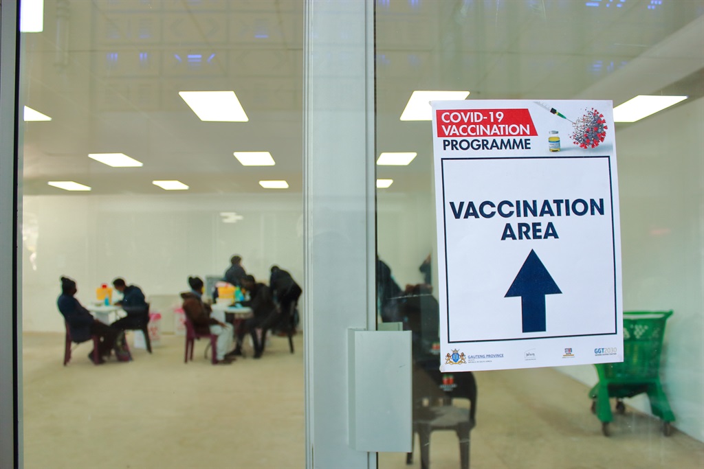 A vaccination site in Soweto. 