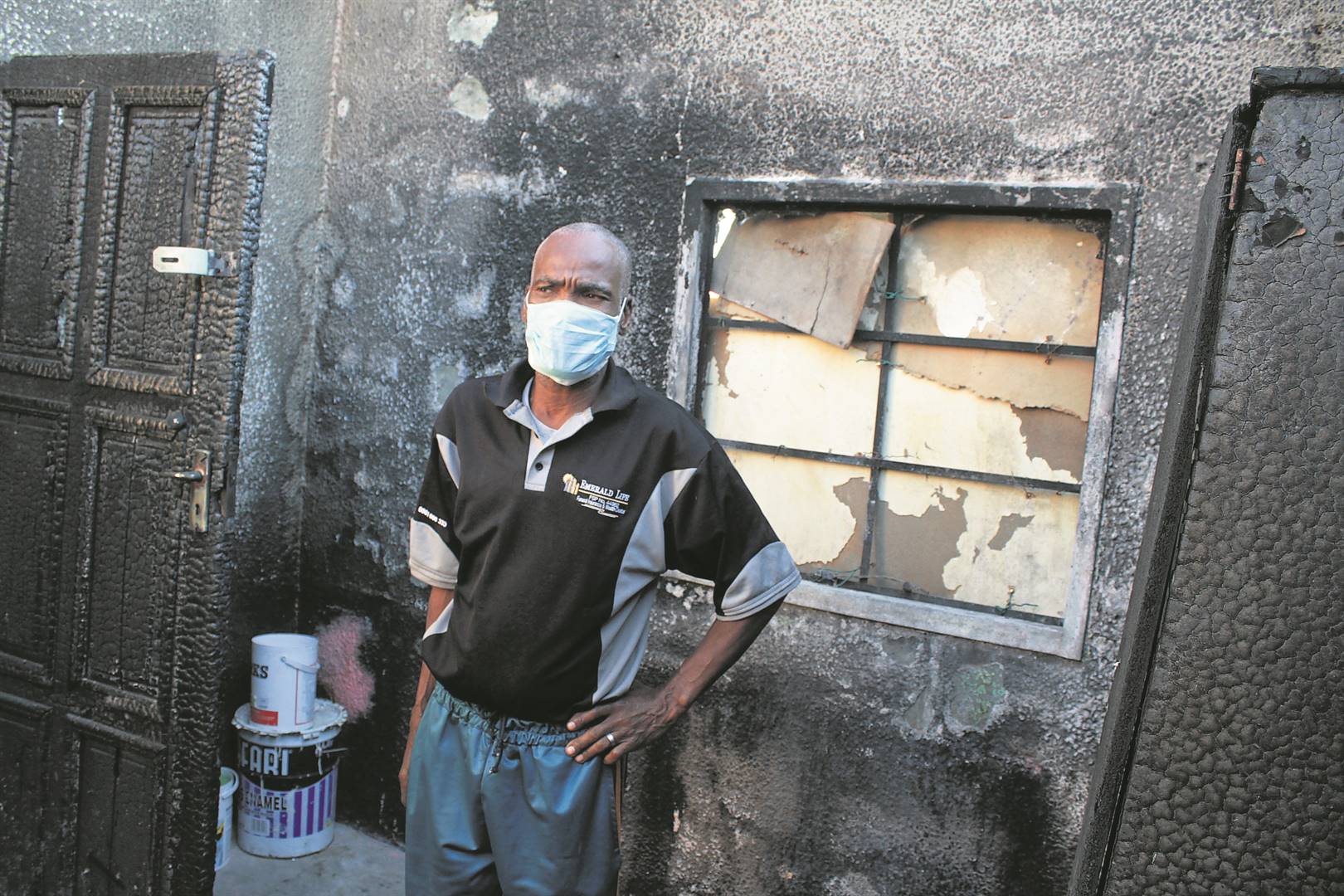 Monde Nkampule says he was saved by his ancestors after a mashonisa and her daughter allegedly burnt down his house.          Photo by    Lindile Mbontsi