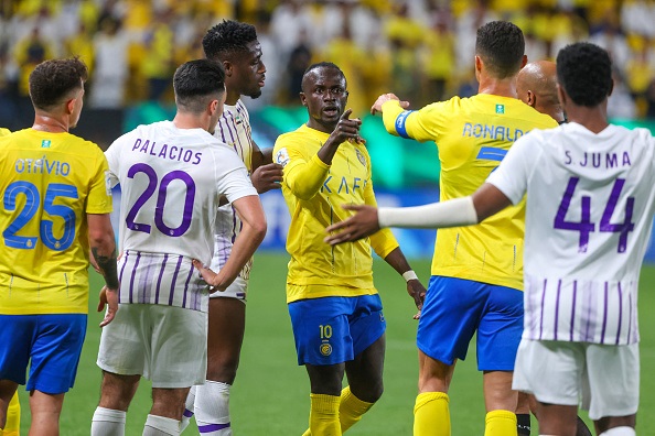 Sadio Mane grabbed an opponent by his throat in Al Nassr's AFC Champions League clash against Al Ain on Monday. 