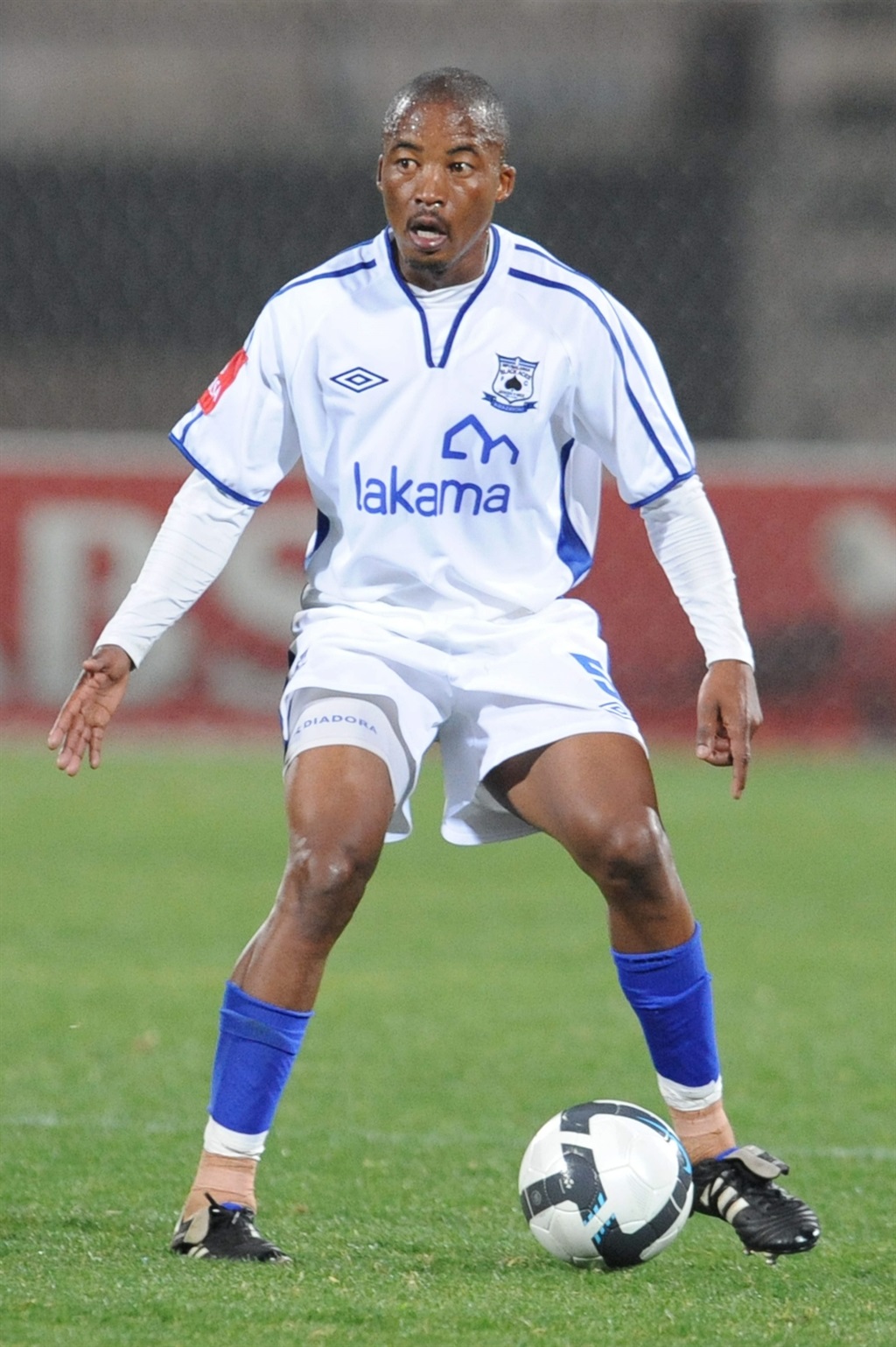 ATTERIDGEVILLE, SOUTH AFRICA - AUGUST 08, Lucas Tlhomelang during the Absa Premiership match between Sundowns and Black Aces from Super Stadium on August 8, 2009 in Atteridgeville, South Africa.