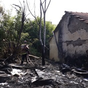 WATCH | Joburg water crisis: Hijacked house goes up in flames