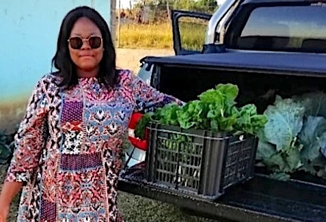 Nolwazi Mkhize, a small-scale vegetable farmer from Durban 