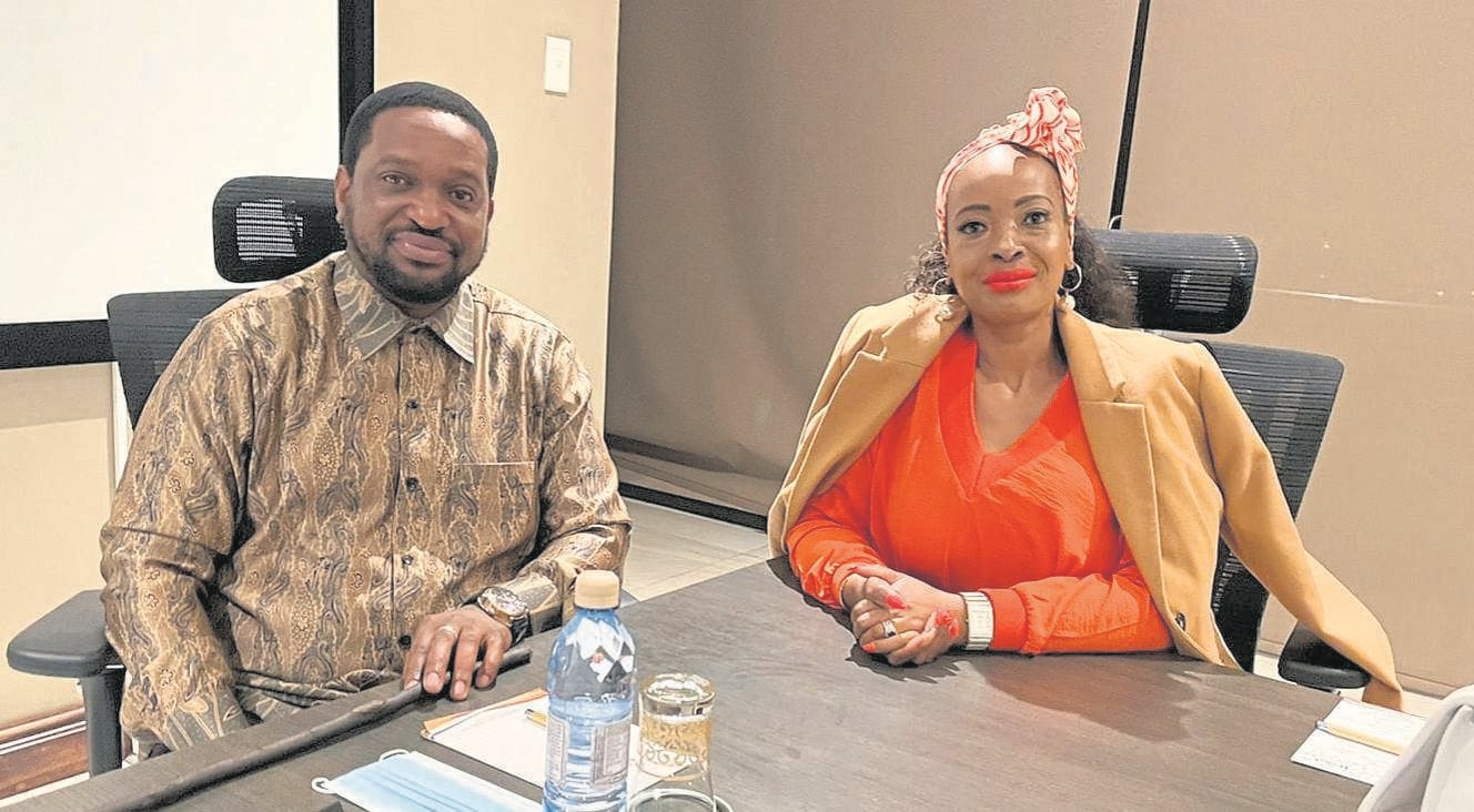 Princess Nombuso Zulu photographed with King Misuzulu kaZwelithini during their meeting on Friday.