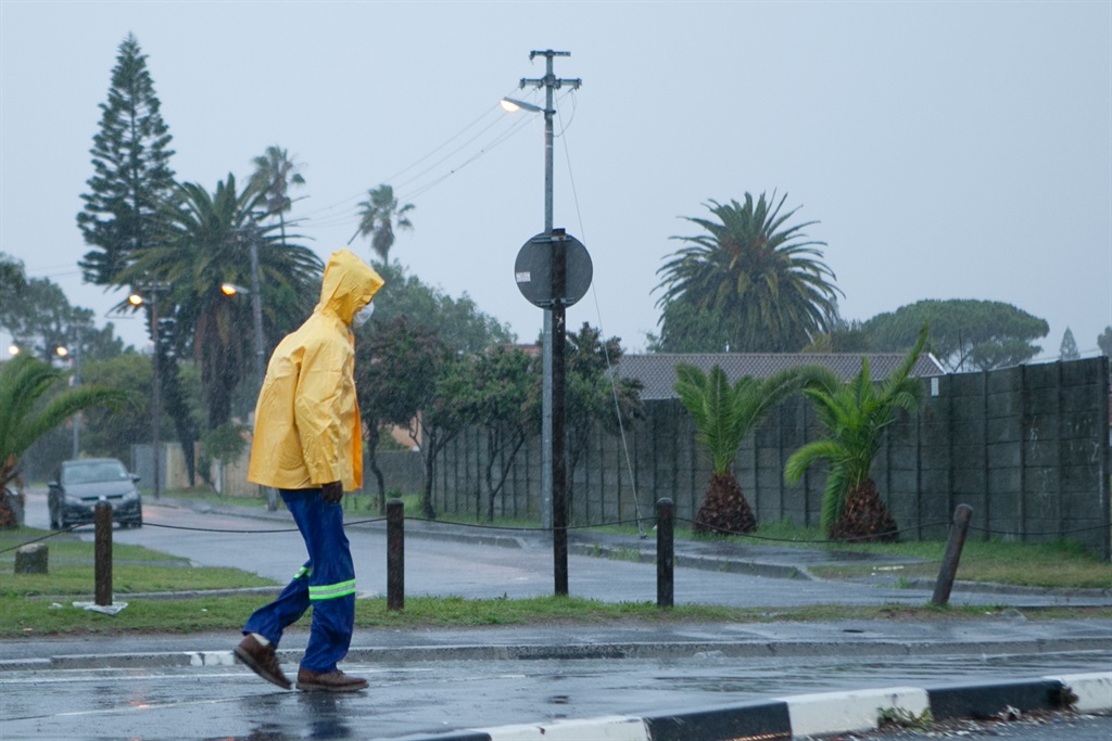 Heavy rain in Cape Town.