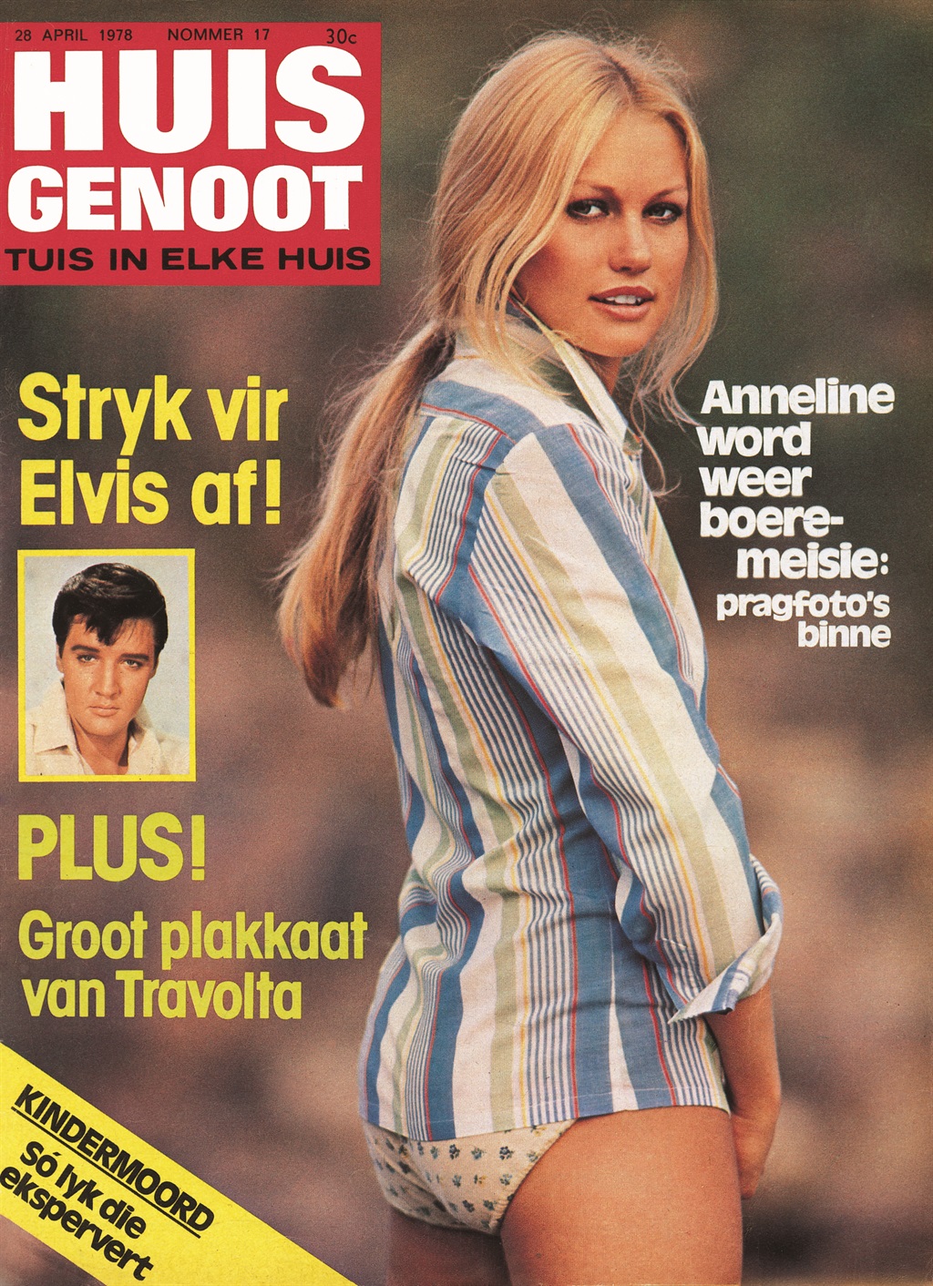 Die ikoniese Huisgenoot-voorblad van haar in April 1978 het die tonge behoorlik laat klap. Foto: Huisgenoot argief